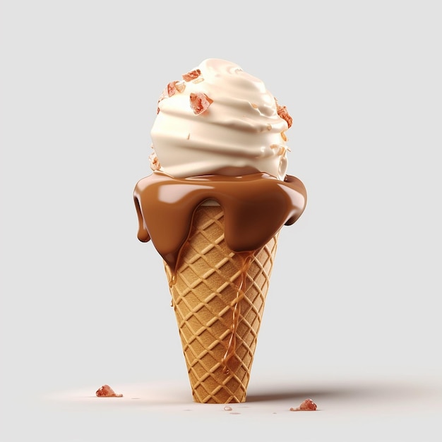 Las mejores imágenes de sabores de cono de helado suave AI generativa