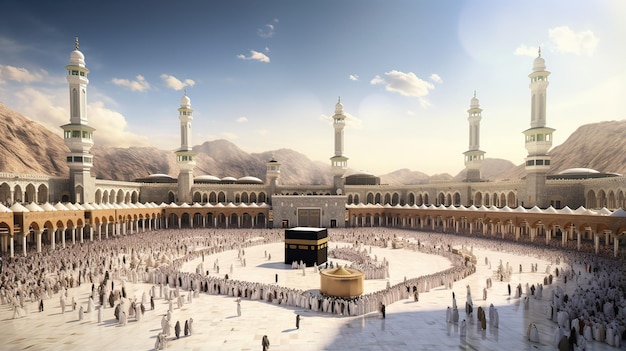 Mekka-Illustration für islamischen Hintergrund
