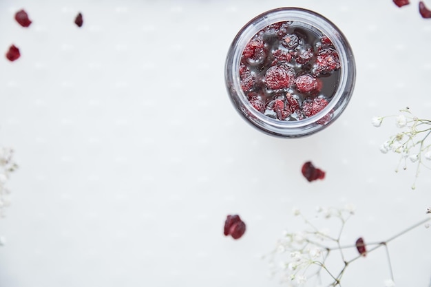 Mel de cranberry fermentado antibacteriano antibacteriano saudável Conservante de alimentos em casa aconchegante