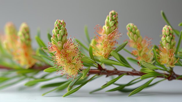 Foto melaleuca alternifolia closeup com iluminação natural ia generativa