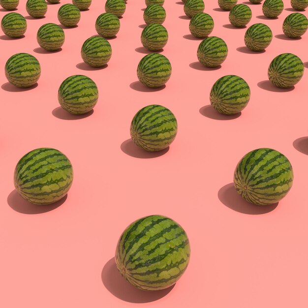Foto melancia no padrão 3d rosa
