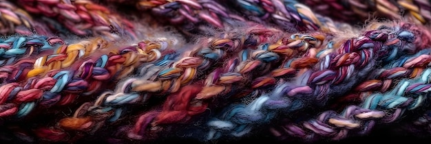 Melange tejido textura colorido textil fondo macro generativo AI