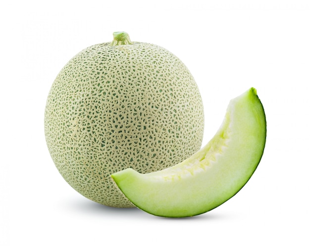 Melão cantalupo isolado no branco