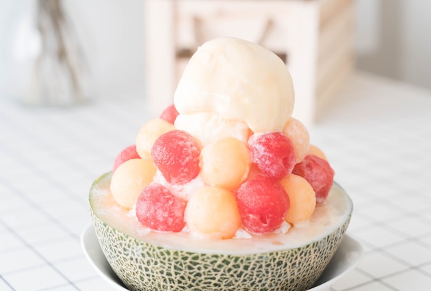 Melão de gelo Bingsu