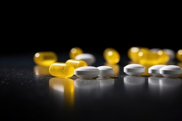 Melatonin-Pillen-Produkt Realistische Fotografie Generative KI