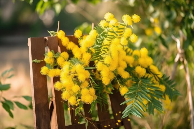 Melden Sie sich mit Mimosenblumen für kirchliche Veranstaltungen oder besondere Anlässe an