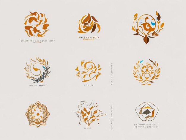 melhor coleção de logotipos logos abstratos geométricos design de ícones