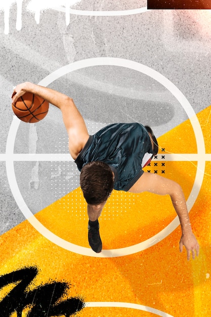 Foto melhor design de colagem de basquete