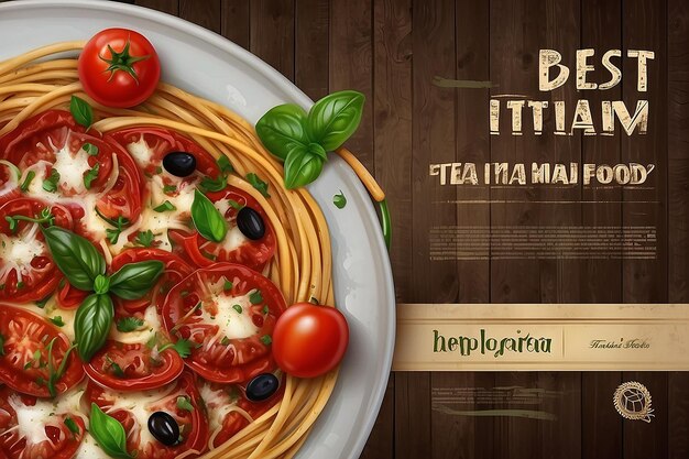 Melhor modelo de design de banner de comida italiana na web