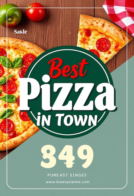 Melhor pizza da cidade hoje design de modelo de mídia social melhor negócio