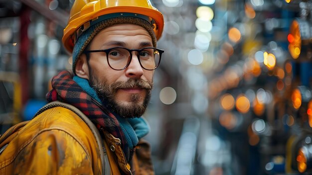 Foto melhorar os hábitos de trabalho para um trabalhador de fábrica combater o esgotamento e aumentar a autoestima conceito lugar de trabalho bem-estar técnicas de produtividade selfcare dicas gestão do estresse desenvolvimento pessoal