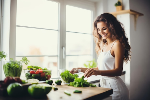 Melhore sua imunidade com alimentos nutritivos Um guia para cozinhar saladas orgânicas frescas para uma alimentação saudável