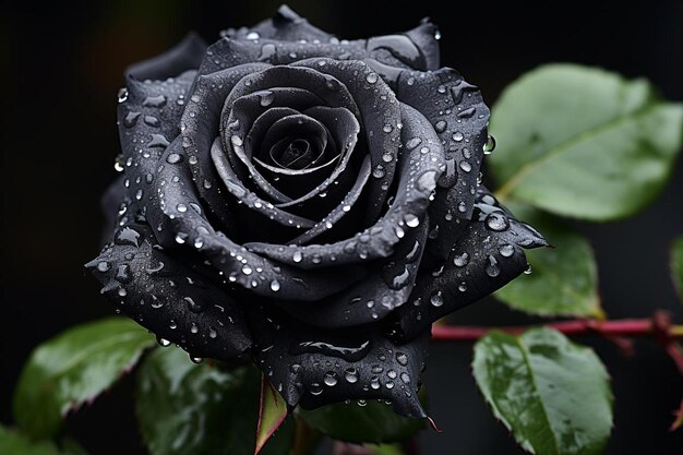 La melodía iluminada por la luna encantadora Rosa negra Rosa negra fotografía de imágenes