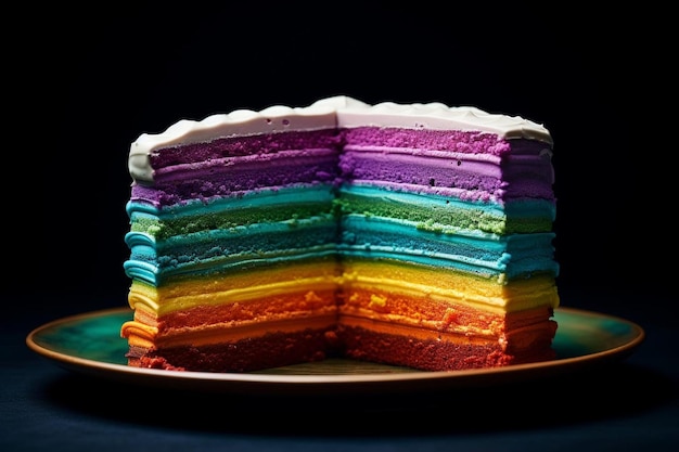 Foto melodías cromáticas de pastel felicidad del arco iris
