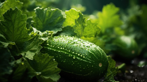 Melón de agua verde de jardín