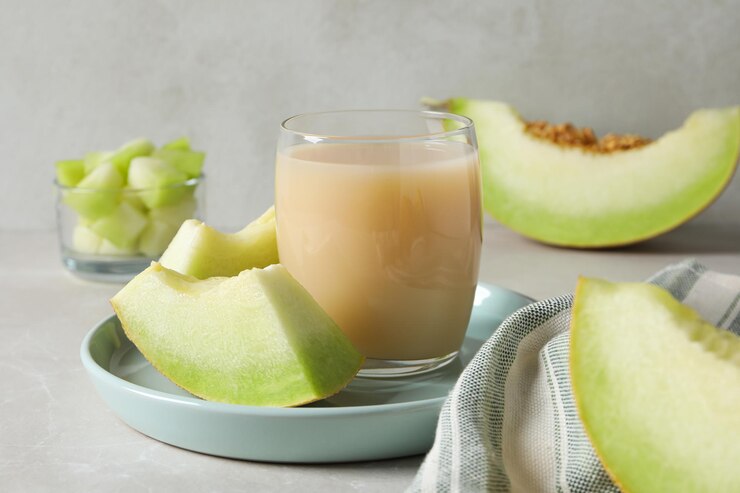 Melón de concepto de fruta de verano jugoso y sabroso
