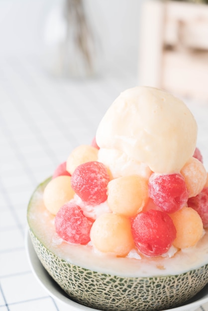 Melón de hielo Bingsu