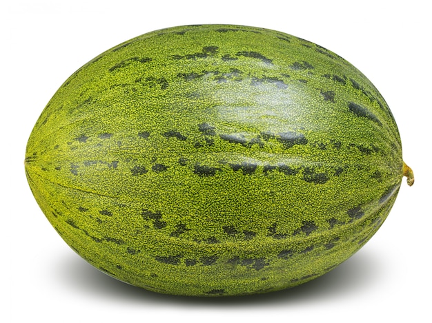 Foto melón verde aislado con trazado de recorte