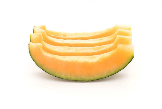 Melonenmelone auf Weiß