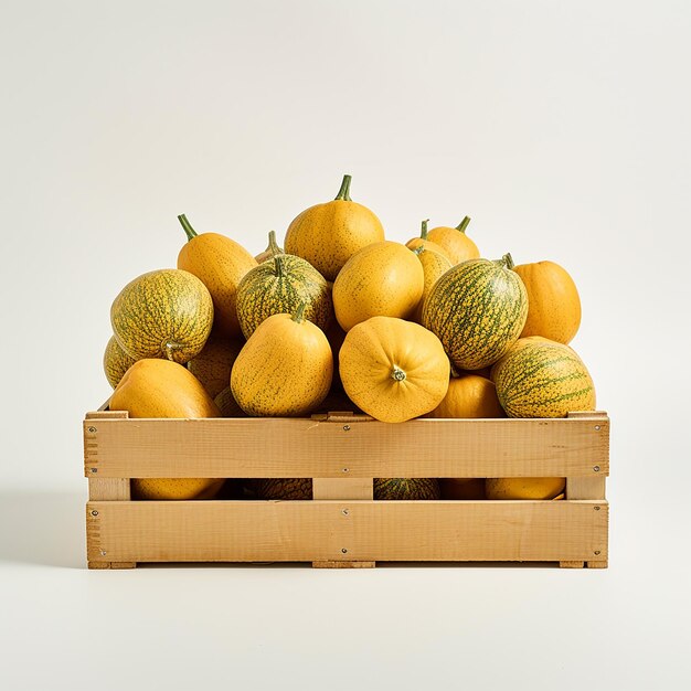 Melones en una caja