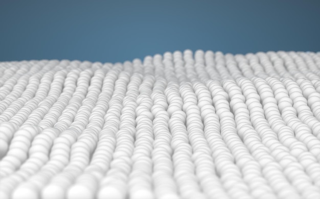Membrana celular con representación 3d de fondo azul