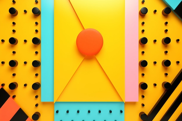 Foto memfis moderno de fundo com formas coloridas