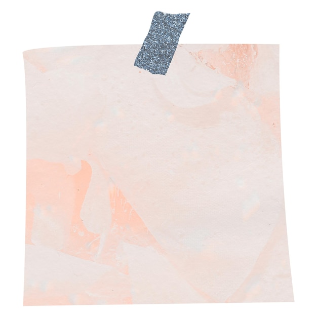 Memo pad png con fondo abstracto pastel de forma cuadrada y pegatina de cinta washi