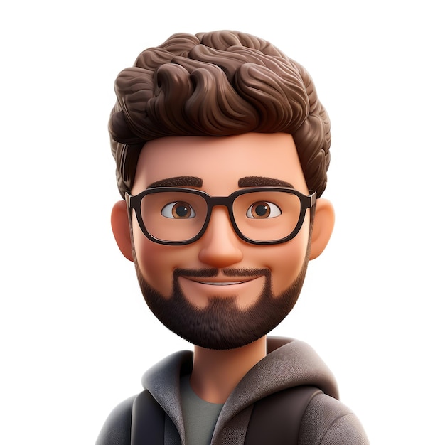 Memoji glücklicher Mann auf weißem Hintergrund Emoji