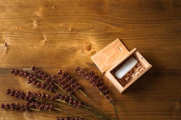 Memoria usb de boda en caja de madera