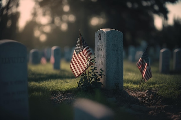 Memorial Day em homenagem a todos os que serviram Feriado nacional americano com a bandeira nacional dos EUA Lembre-se e honre o Patriótico