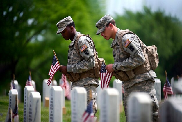 Foto memorial day usa konzept ki generativ