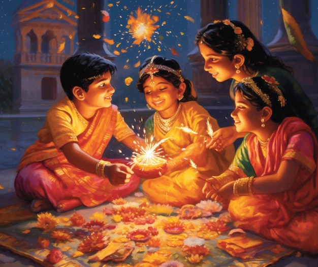 Memórias da celebração do Diwali