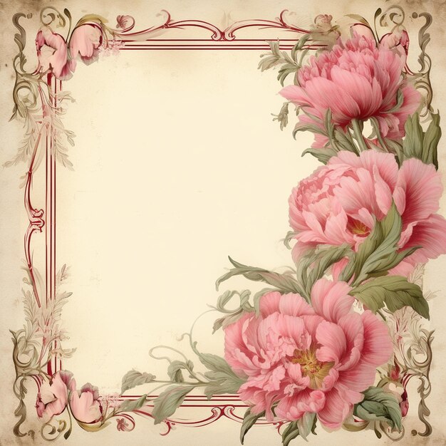 Memórias encantadoras Vintage Floral Scrapbook Elegança com acentos de aquarela