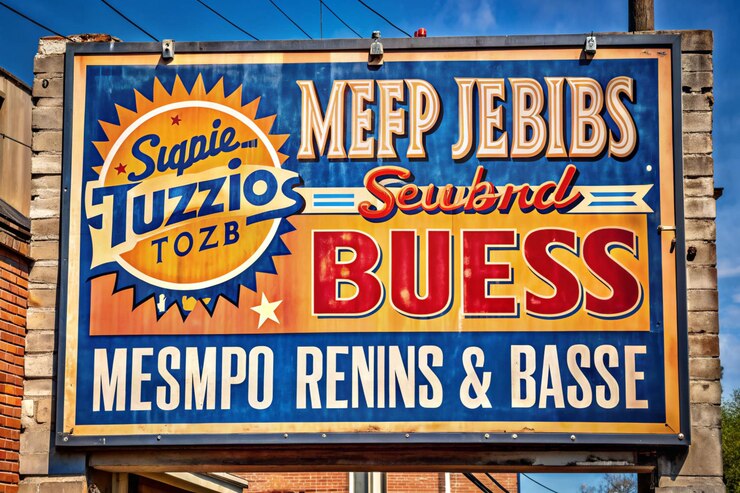 Foto memphis vintage folk art sign memphis blues vintage jazz folk art sign posterkunstmusik tennessee elvis bbq sun records postkarten-logo