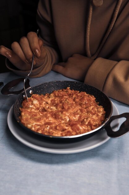 Menemen, comida turca ou omelete