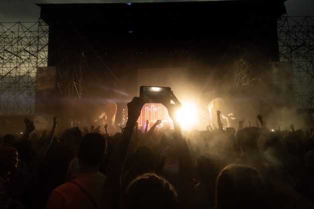 Menge fans beim konzert