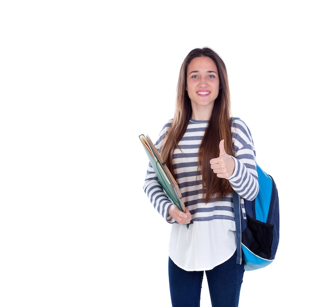 Menina adolescente estudante