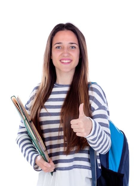 Menina adolescente estudante