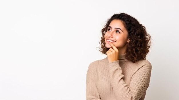 Foto menina americana com fundo branco