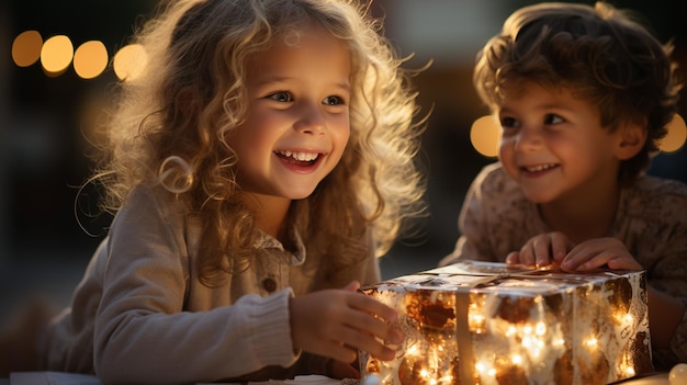 menina com um sorriso bonito segurando e acender velas papel de parede de Natal