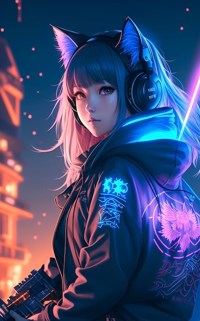 Menina cyberpunk