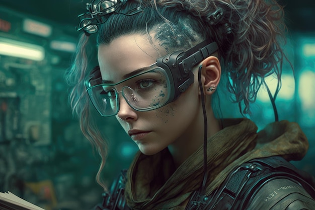 Menina cyberpunk