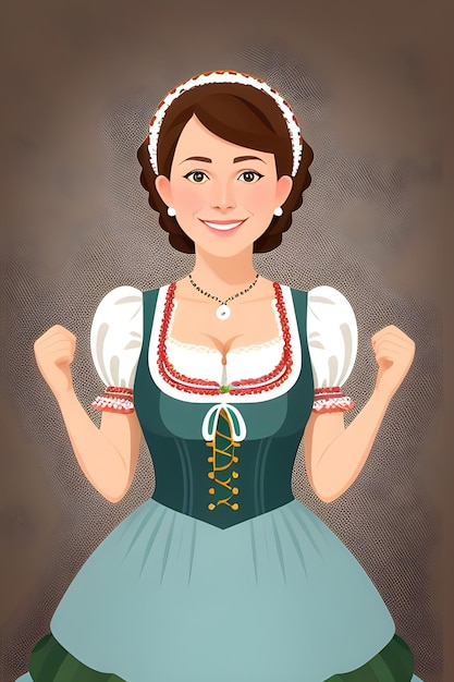 Menina da Baviera na Oktoberfest