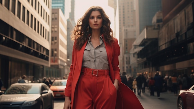 Menina elegante na rua