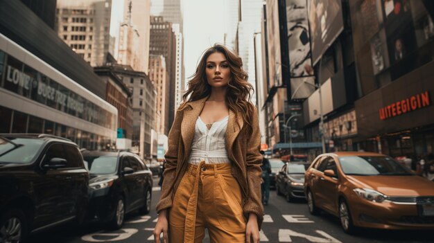 Menina elegante na rua