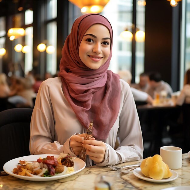 Menina islâmica de Bangladesh com um belo hijab.