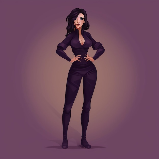 menina mortal kombat roxo escuro personagem feminina