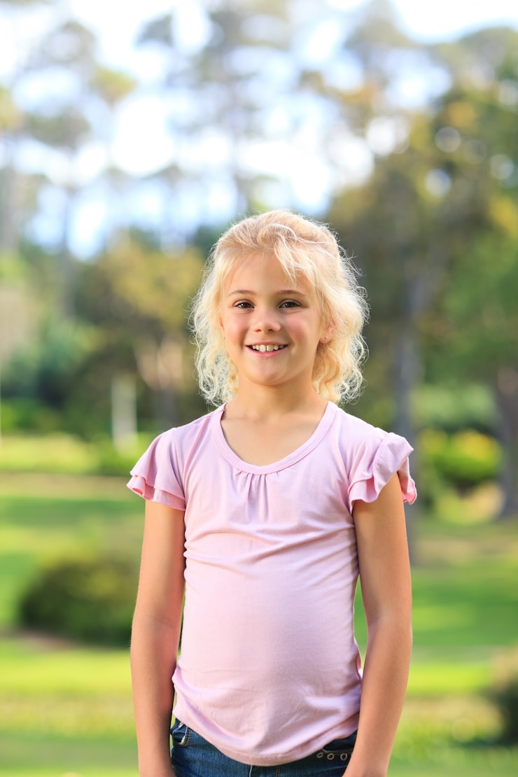 Foto menina no parque