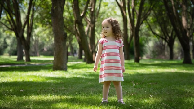 Menina no parque.