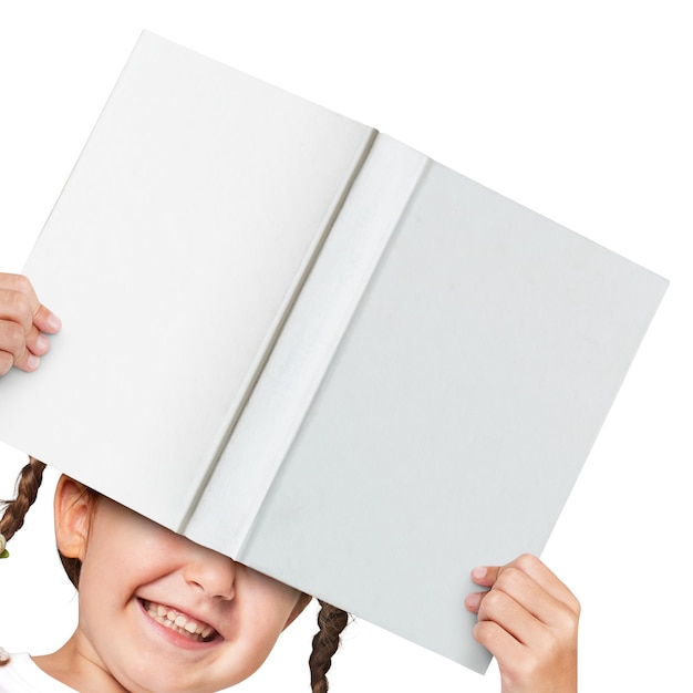 Menina Png segurando um livro em fundo transparente